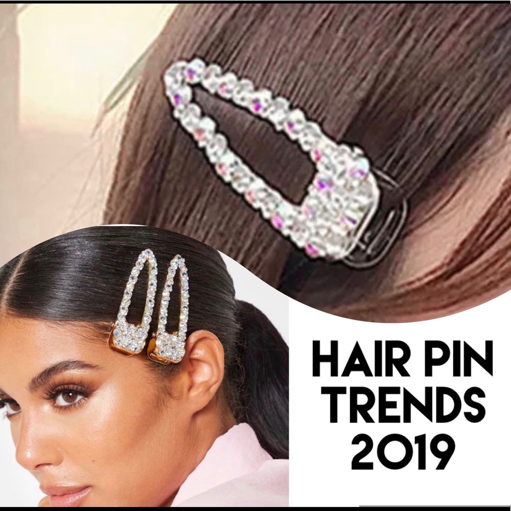 FASHIONABLE CRYSTAL HAIR CLIPS BARRETTE - Picture 5 of 5